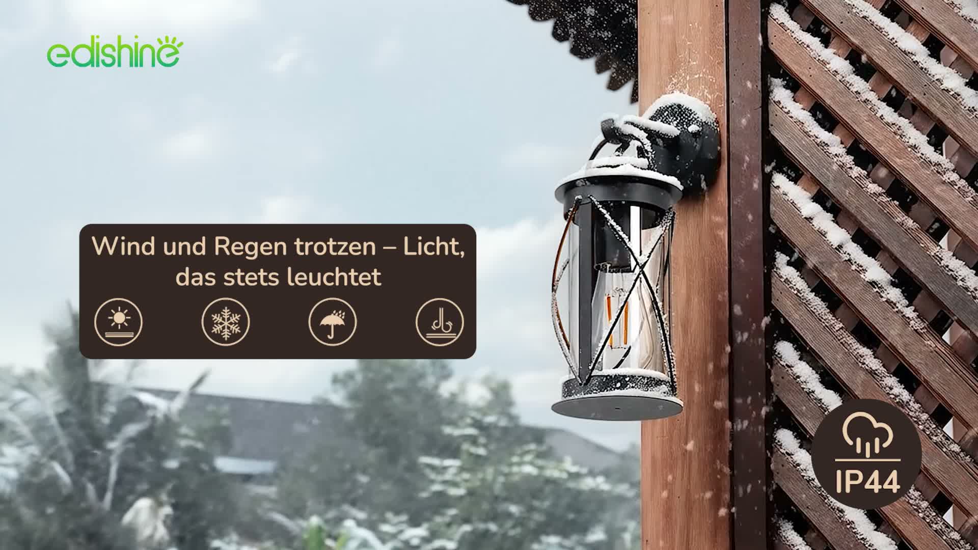 EDISHINE Wandlampe  Außen/Innen, Wandleuchte mit Produktbild-Vorschau 7