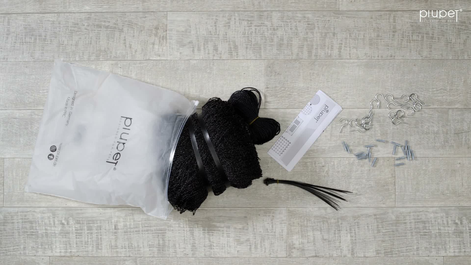 PiuPet® Katzennetz Drahtverstärkt I 4x3m I schwarz I Produktbild-Vorschau 7