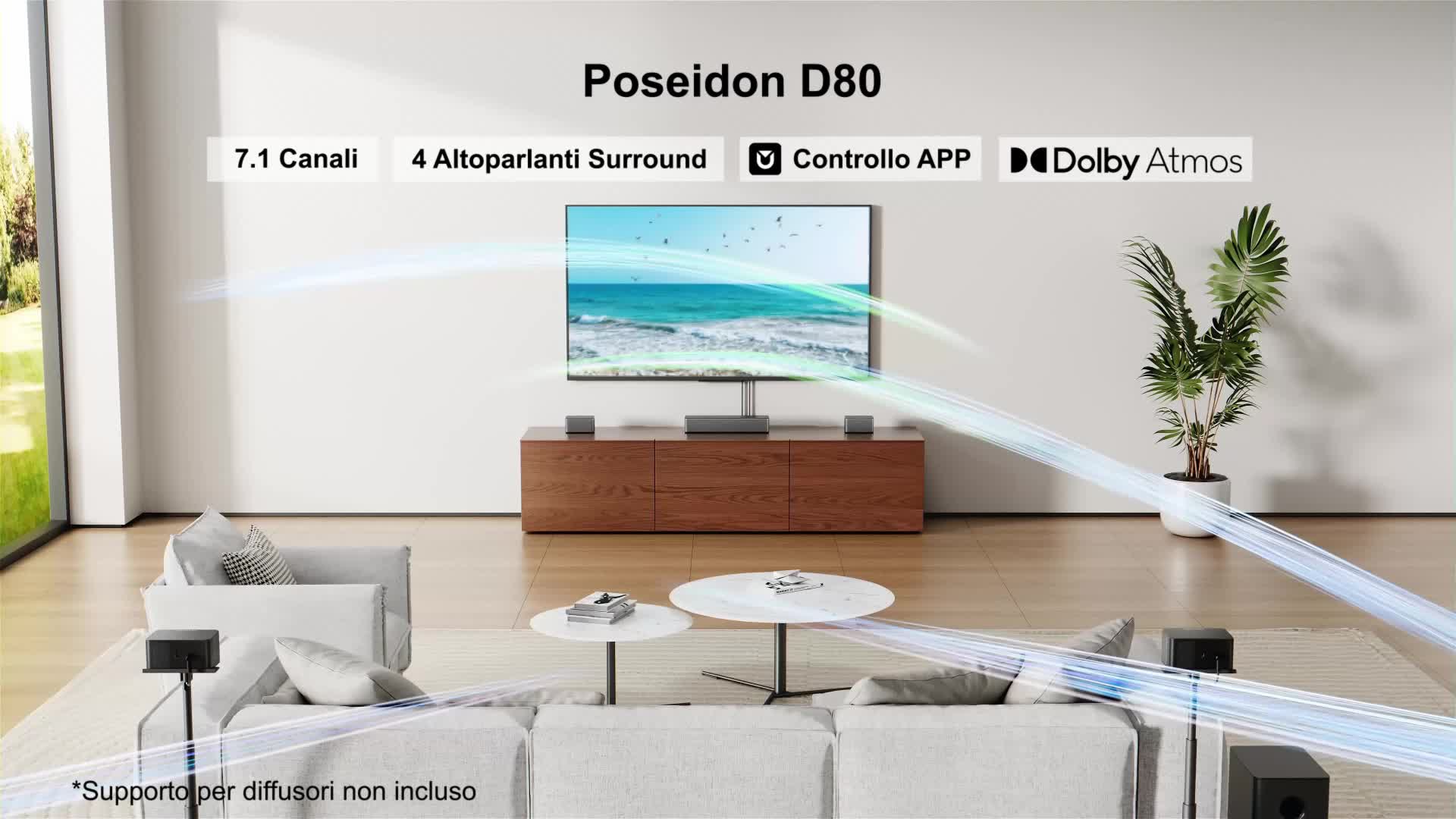 ULTIMEA 7.1 soundbar Dolby Atmos per TV, sistema surround Anteprima dell’immagine prodotto 7