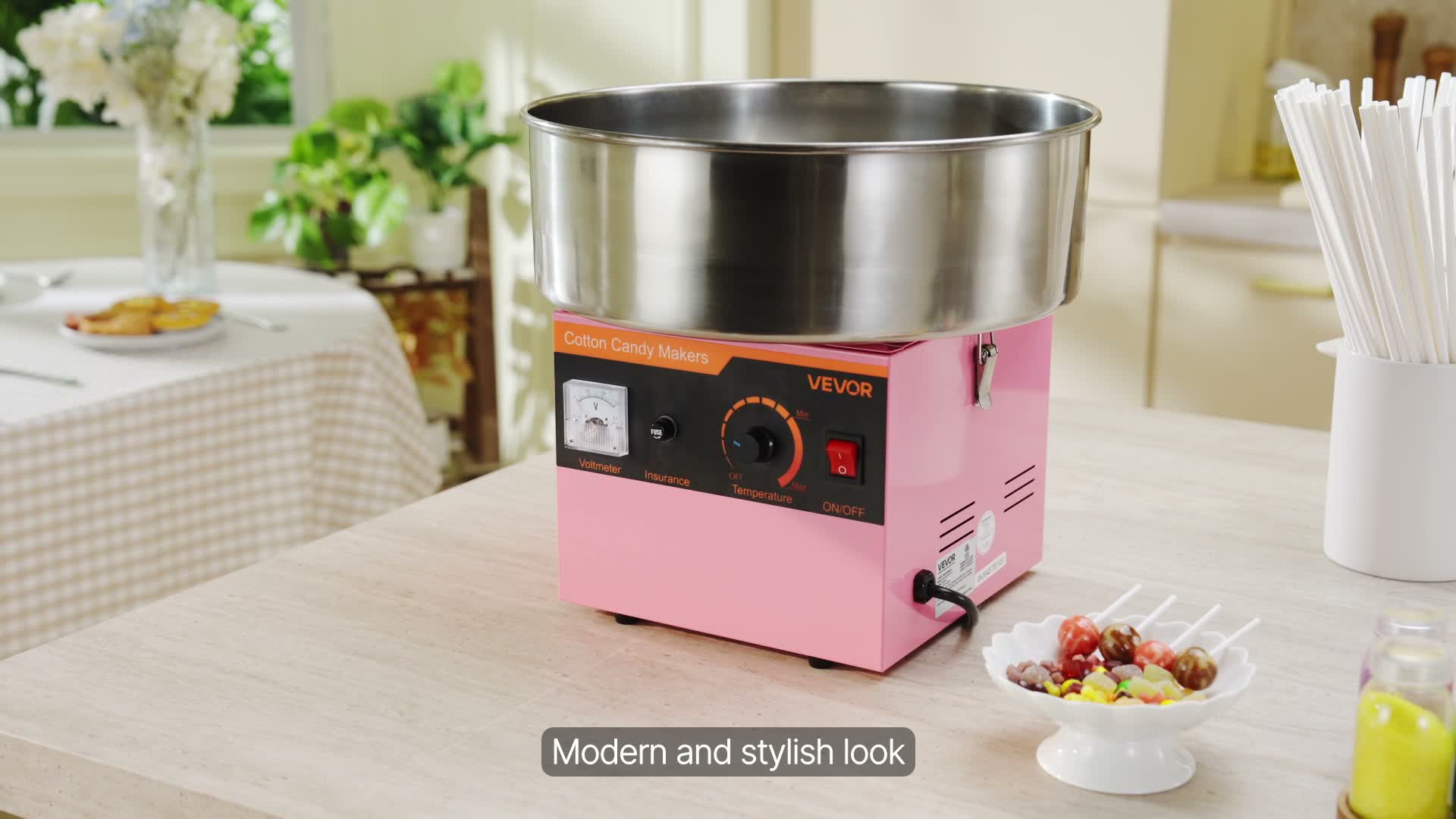 SucceBuy Elektrische Zuckerwattemaschine mit 1000 W Produktbild-Vorschau 7