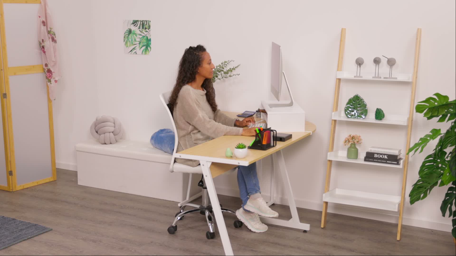 Relaxdays Monitorständer, Zusatzablage, HxBxT: 14,5 x 54 x Produktbild-Vorschau 7