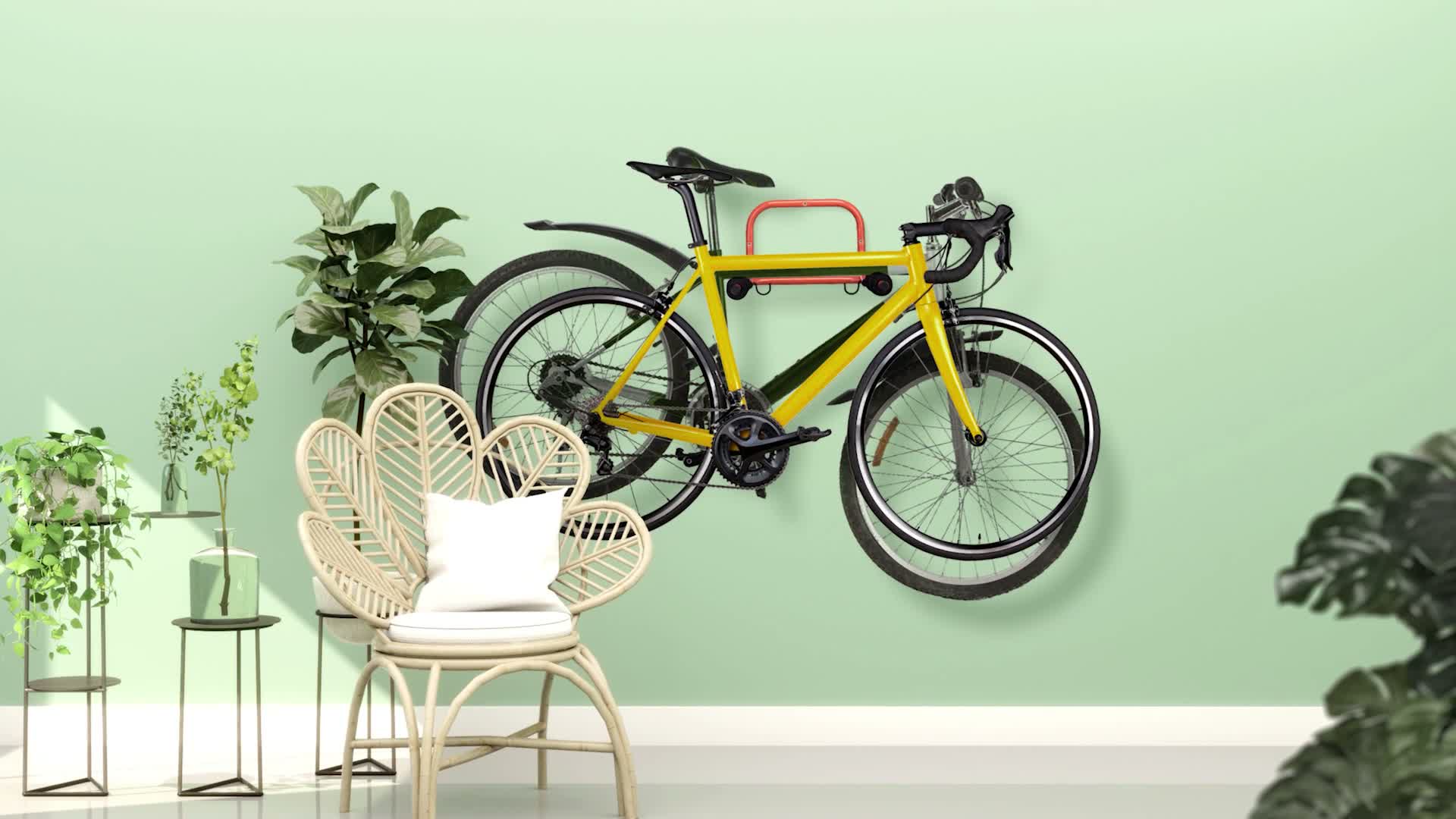 Relaxdays Fahrrad Wandhalterung, 2 Räder, bis 30kg, Produktbild-Vorschau 7