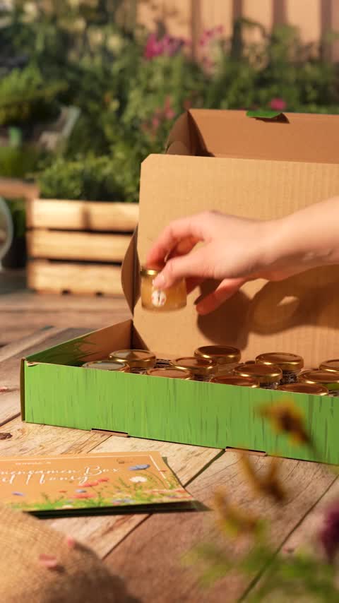 Blumensamenbox mit Honig Geschenkset 12-teilig | Grega's Produktbild-Vorschau 5