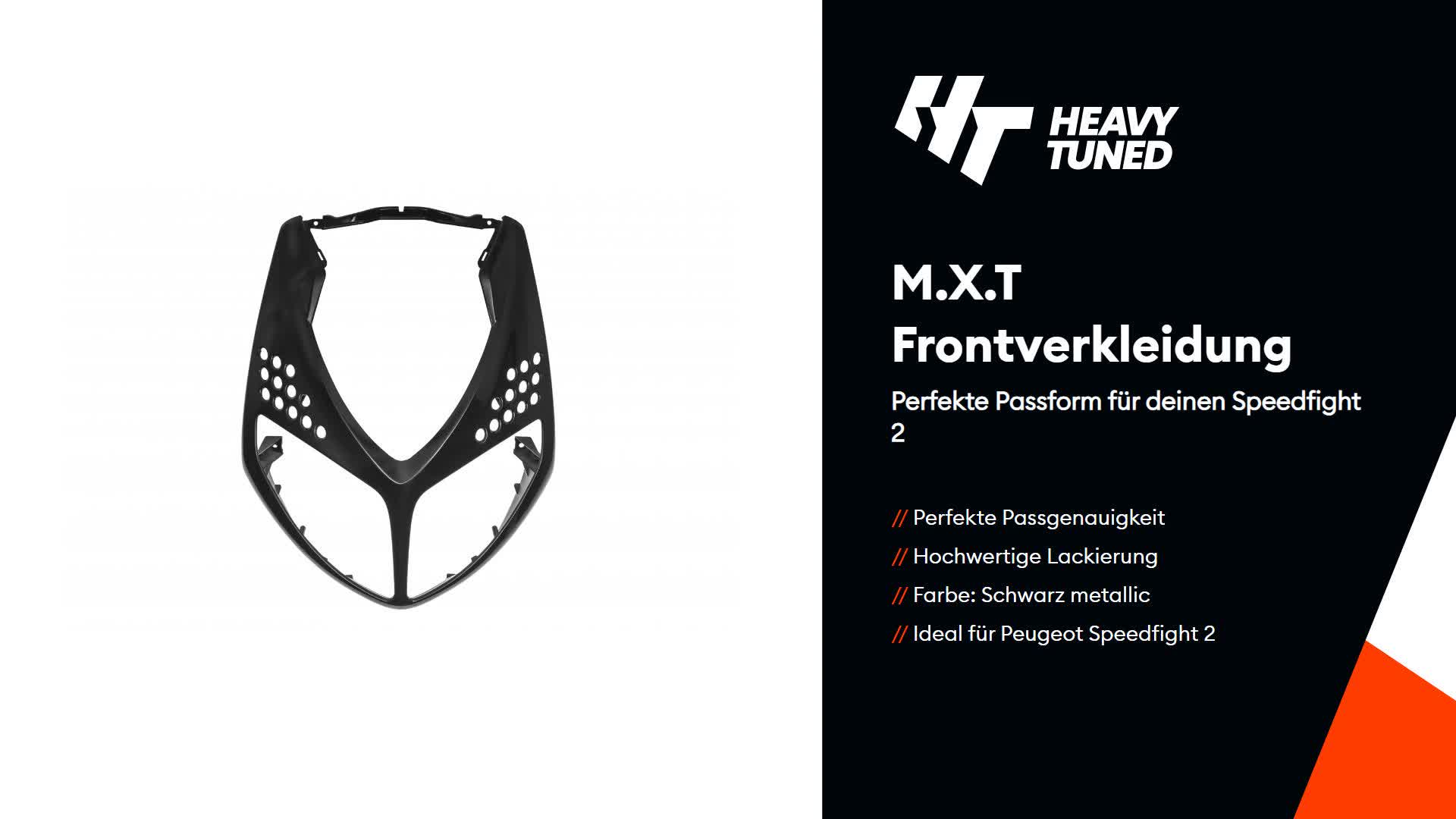 Maxtuned Frontverkleidung schwarz metallic kompatibel mit Produktbild-Vorschau 4