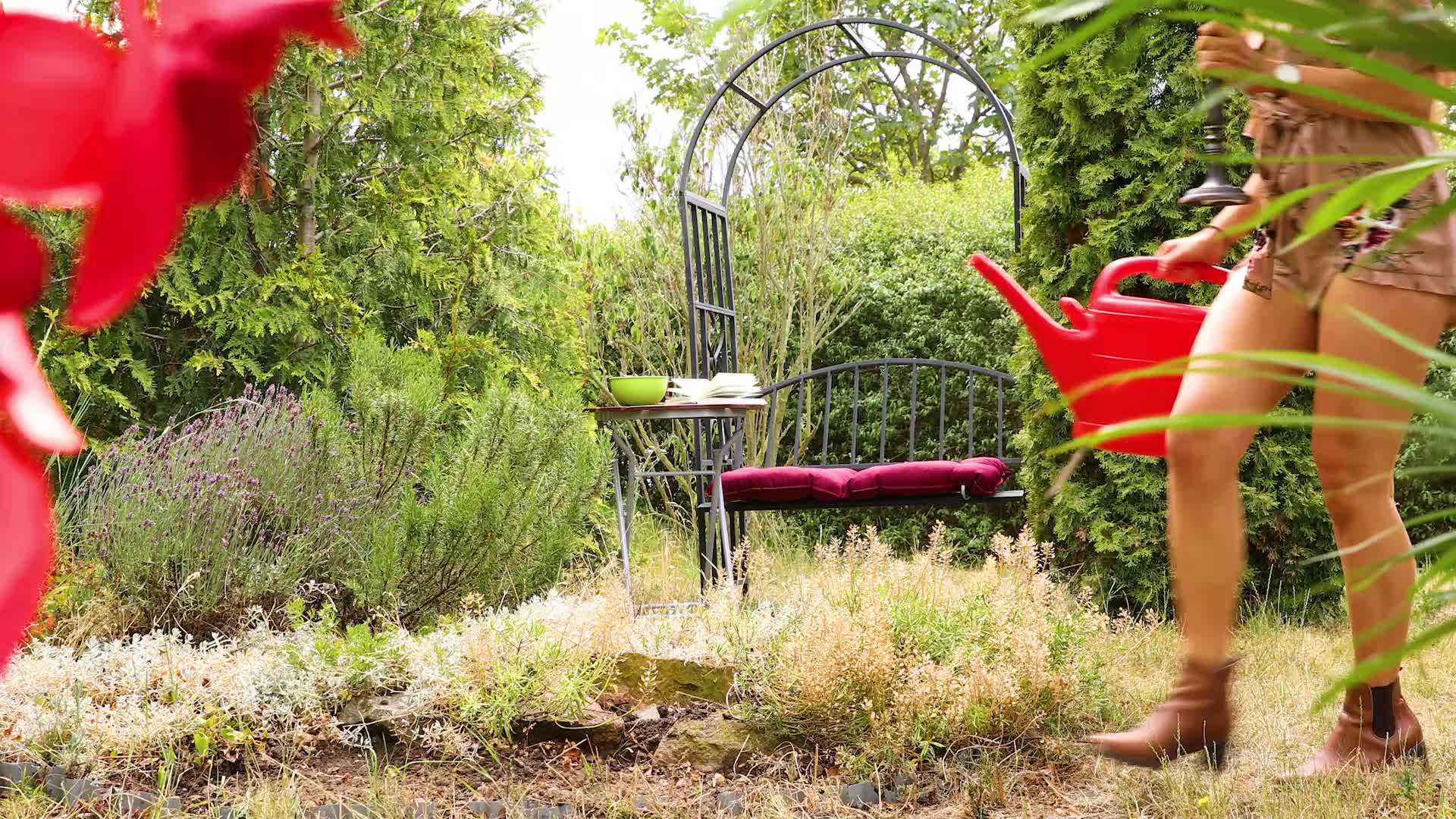 Relaxdays Vogeltränke Gusseisen, Gartendeko antiker Stil, Produktbild-Vorschau 7
