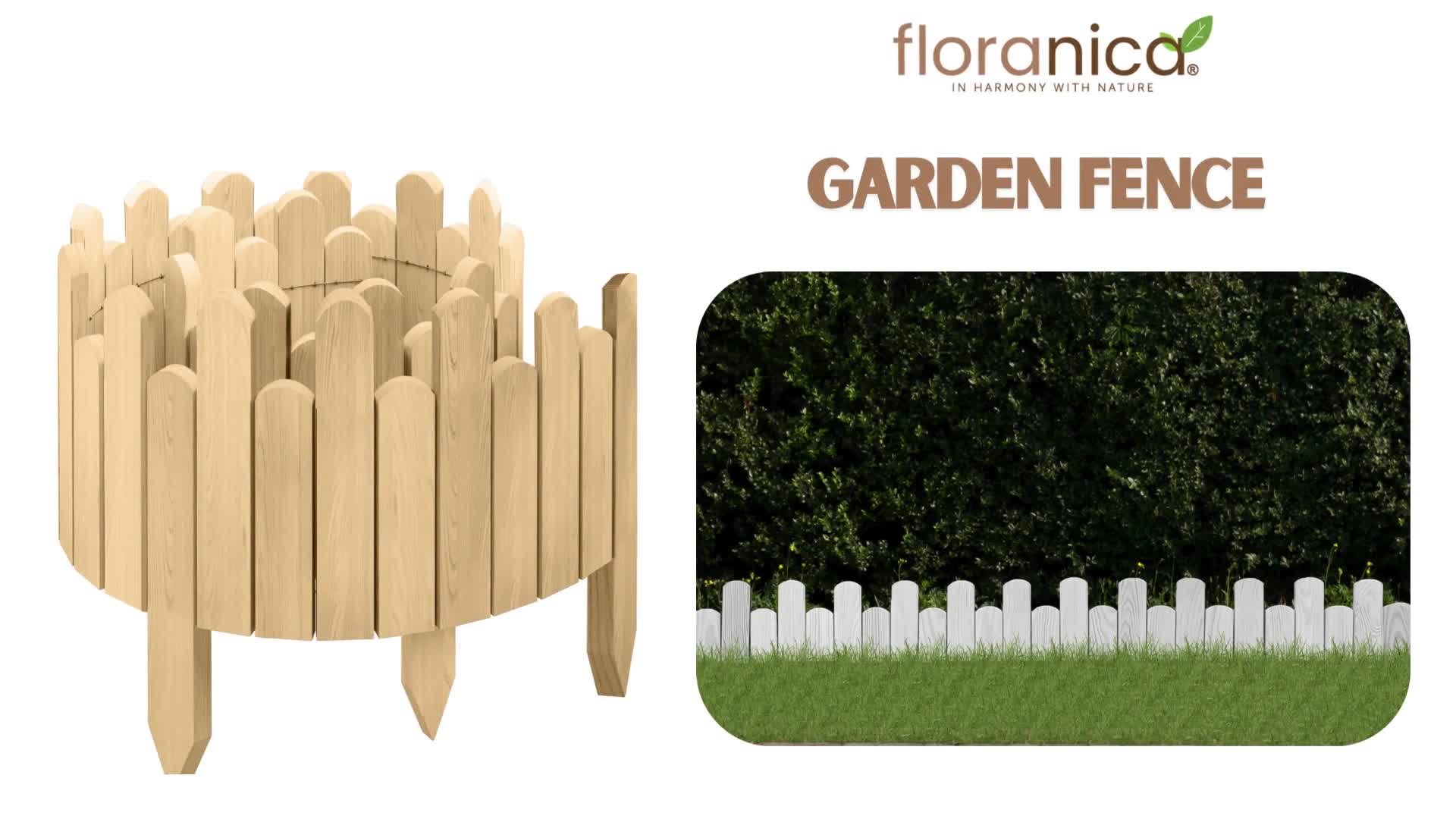 Floranica Rolovací obrubník dřevo 100 x 30 cm vlnitý Hnědá Náhled obrázku produktu 7