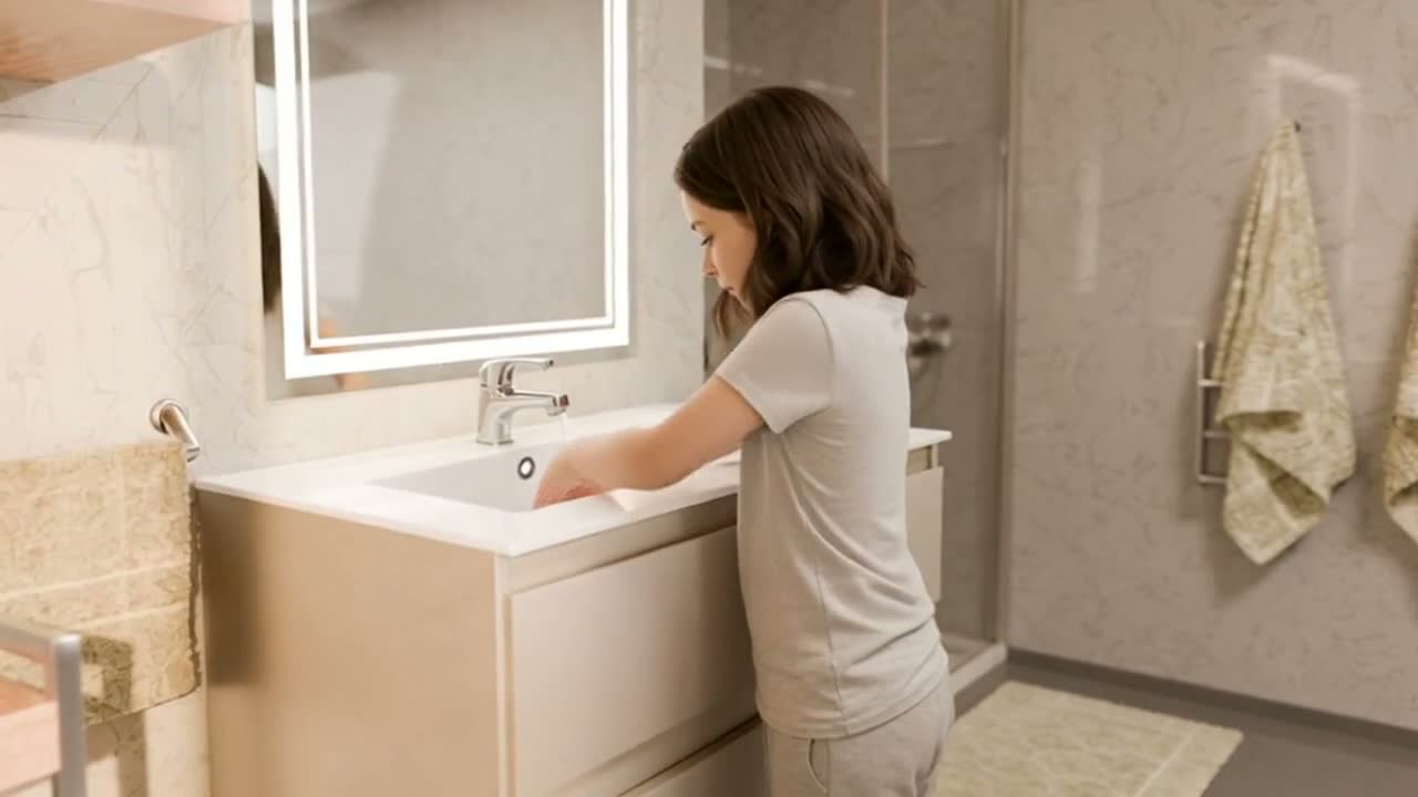 Badezimmerschrank 60 cm mit Keramikwaschbecken, 2 Produktbild-Vorschau 6