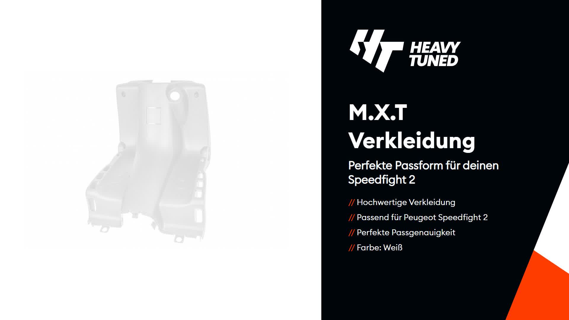 Maxtuned Verkleidung Beinschild weiß kompatibel mit Peugeot Produktbild-Vorschau 3