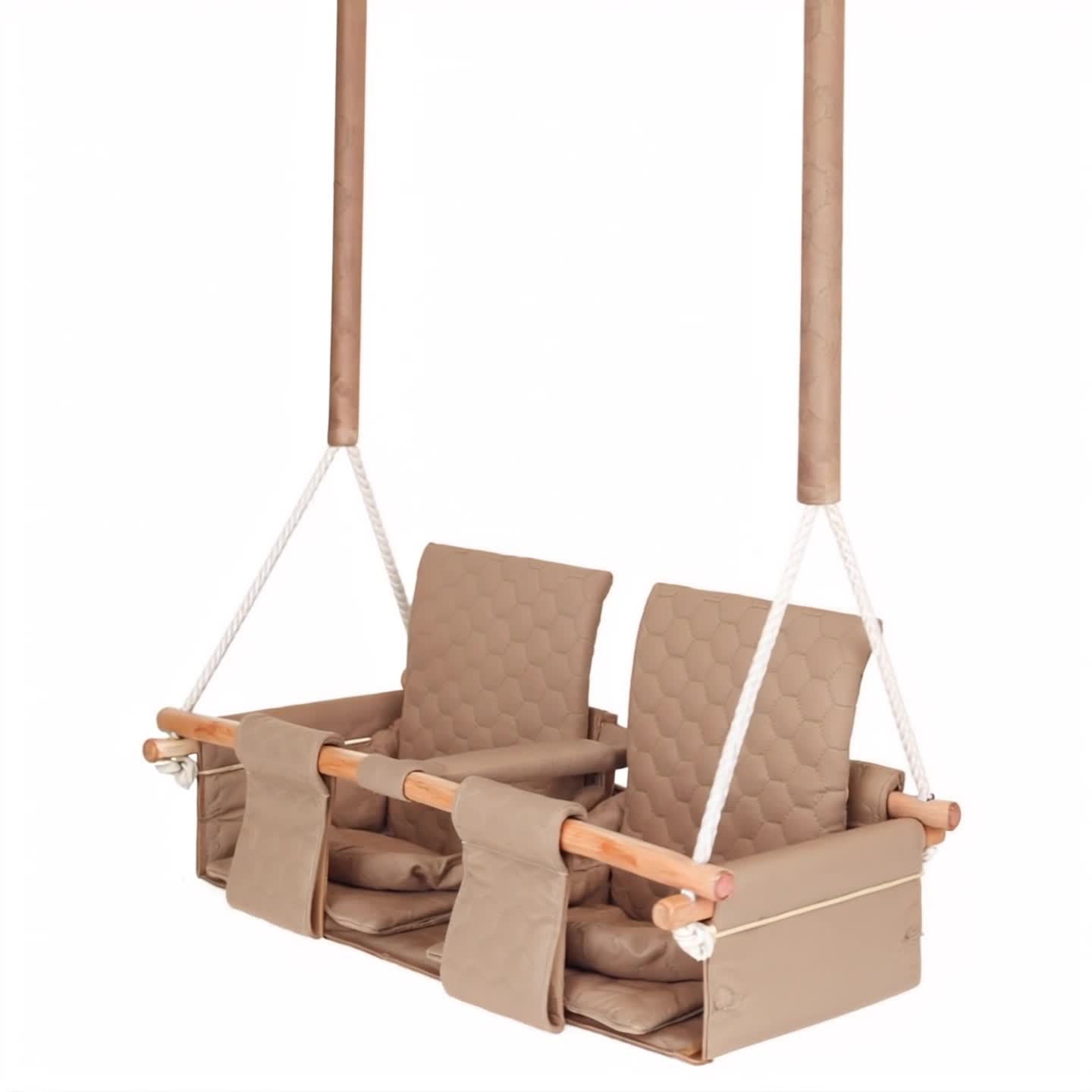 Zwillingsschaukel für Babys & Kleinkinder Beige – Produktbild-Vorschau 7