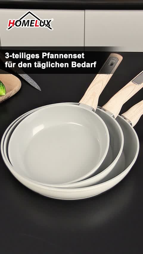 Pfannenset Pfanne Ø20/24/28cm,3TLG Bratpfanne beschichtete Produktbild-Vorschau 7