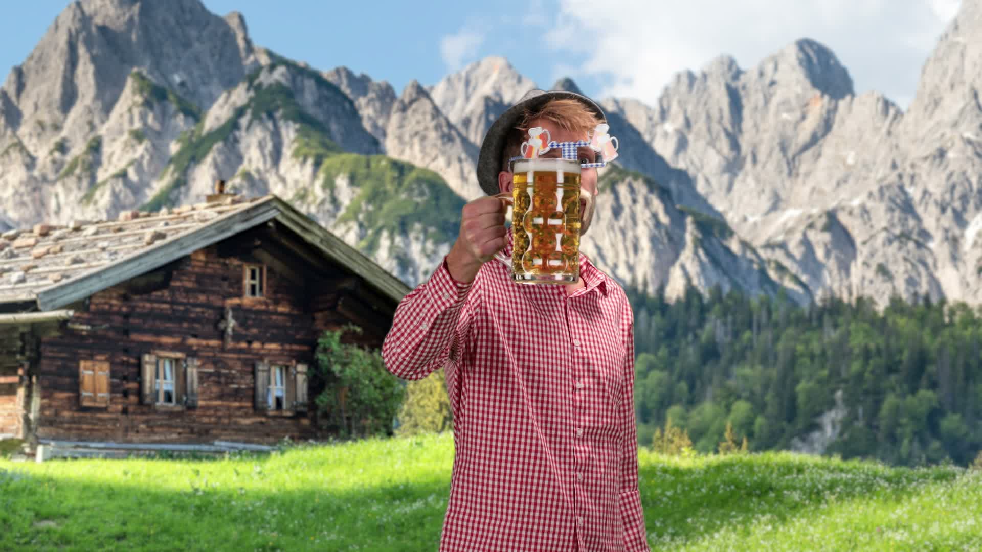 Relaxdays Trachtenhut Bayern, 5er Set, blau-weiße Kordel, Produktbild-Vorschau 7