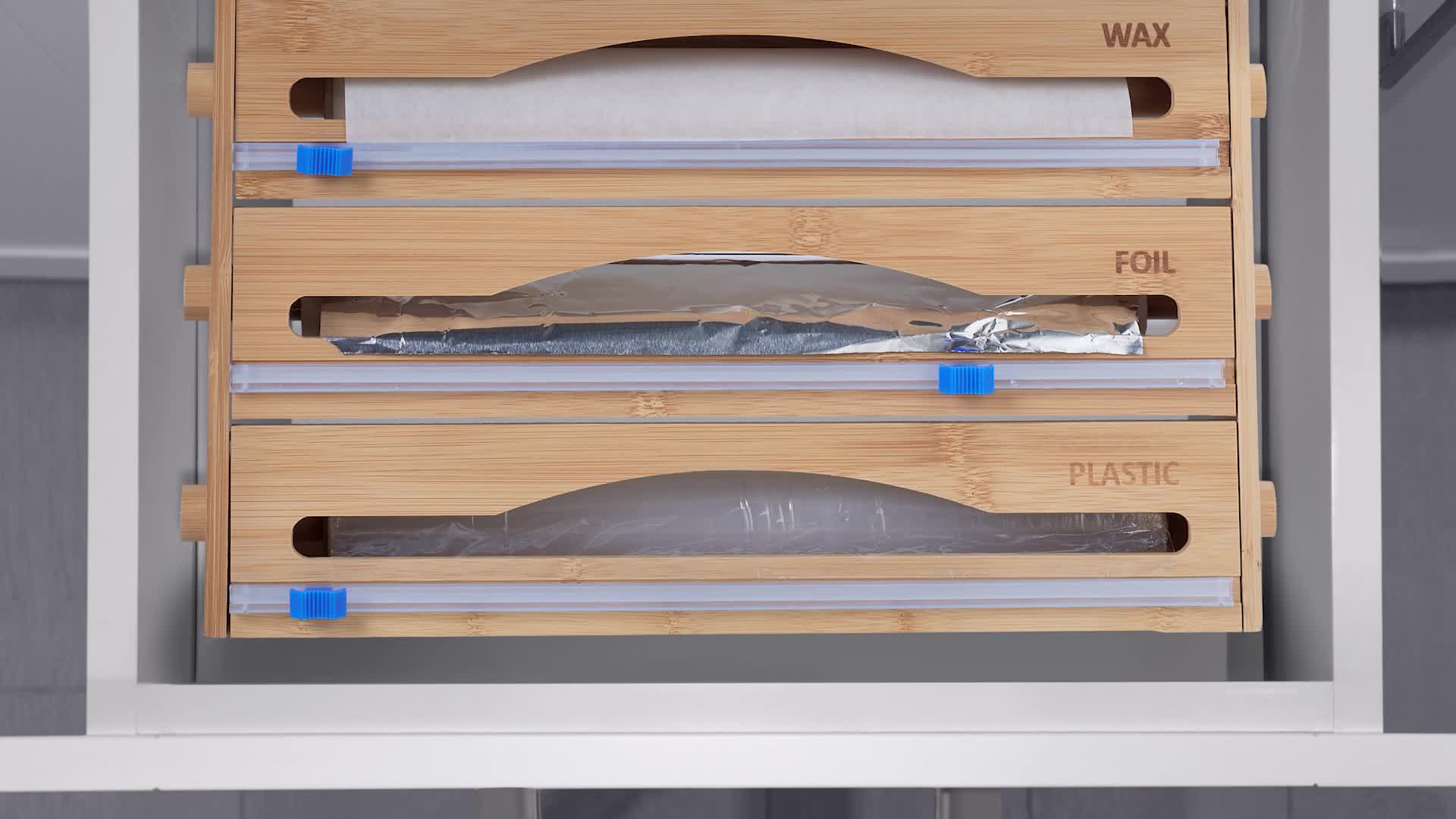 Relaxdays Folienspender 3 in 1, für Wand & Schublade, Produktbild-Vorschau 7