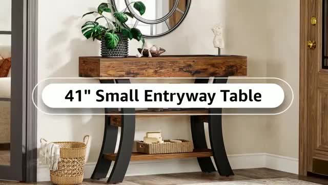Stolik konsolowy Tribesigns 105 cm, styl industrialny, Podgląd zdjęcia produktu 7