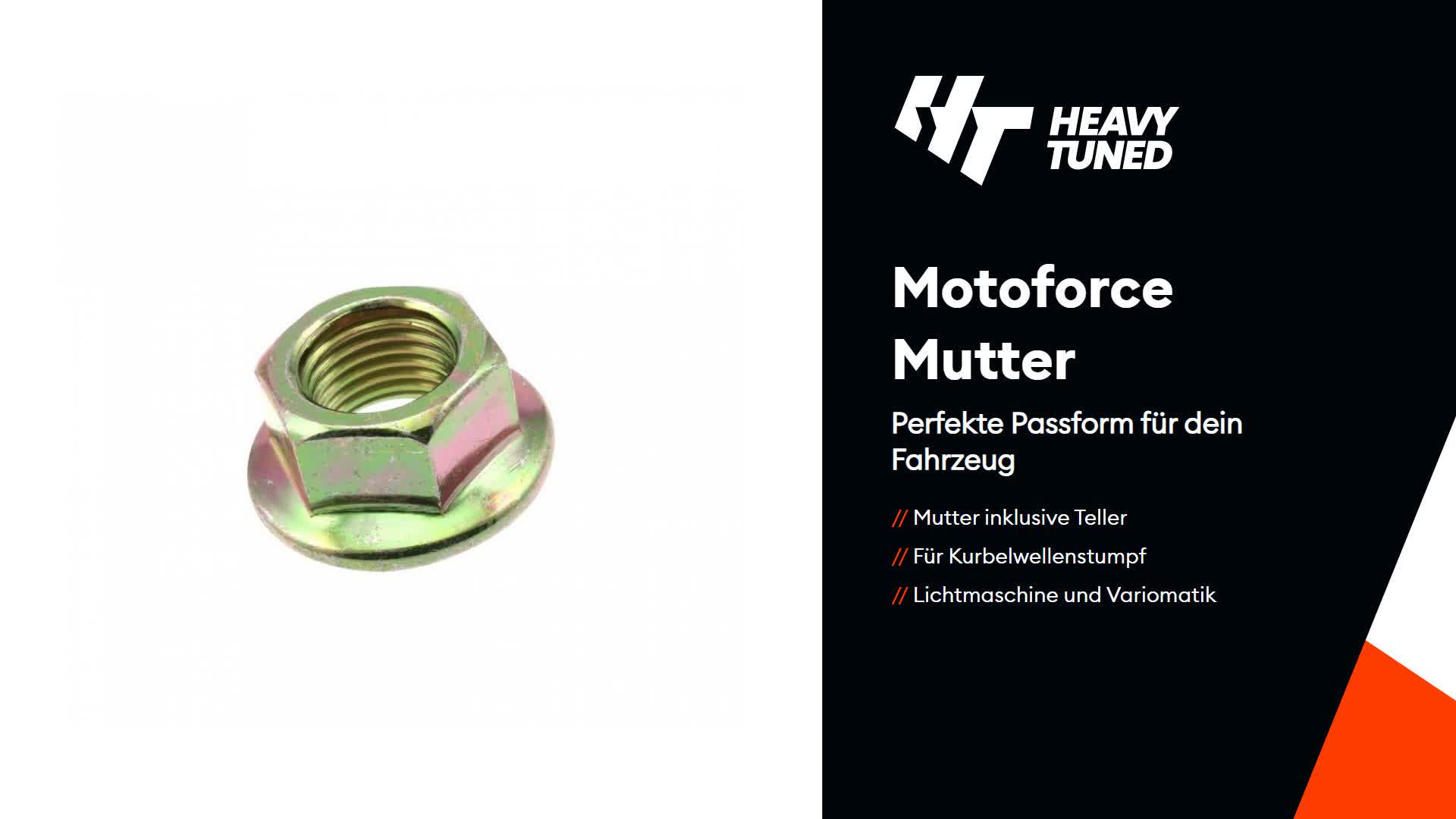 Motoforce Mutter M12 x 1,25mm Variomatik / Zündung Produktbild-Vorschau 7