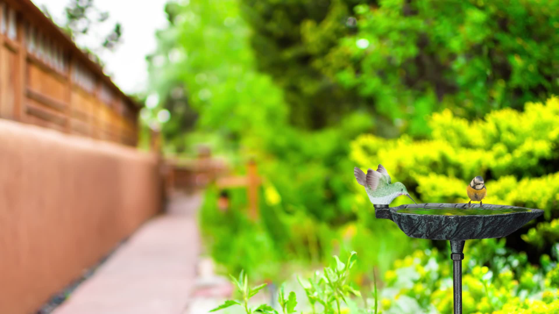 Relaxdays Vogeltränke Gusseisen, Deko Gartenstecker, H x B Produktbild-Vorschau 7