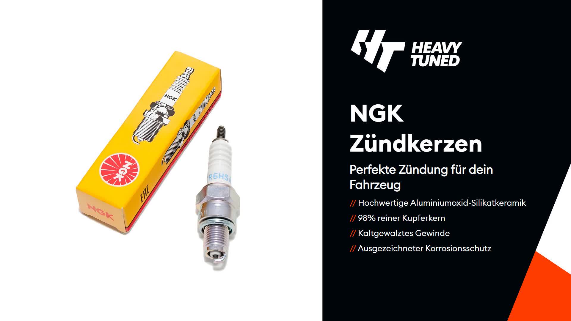 NGK Zündkerze CR6HSA 10 mm 12,7 mm kompatibel mit Gilera Produktbild-Vorschau 3