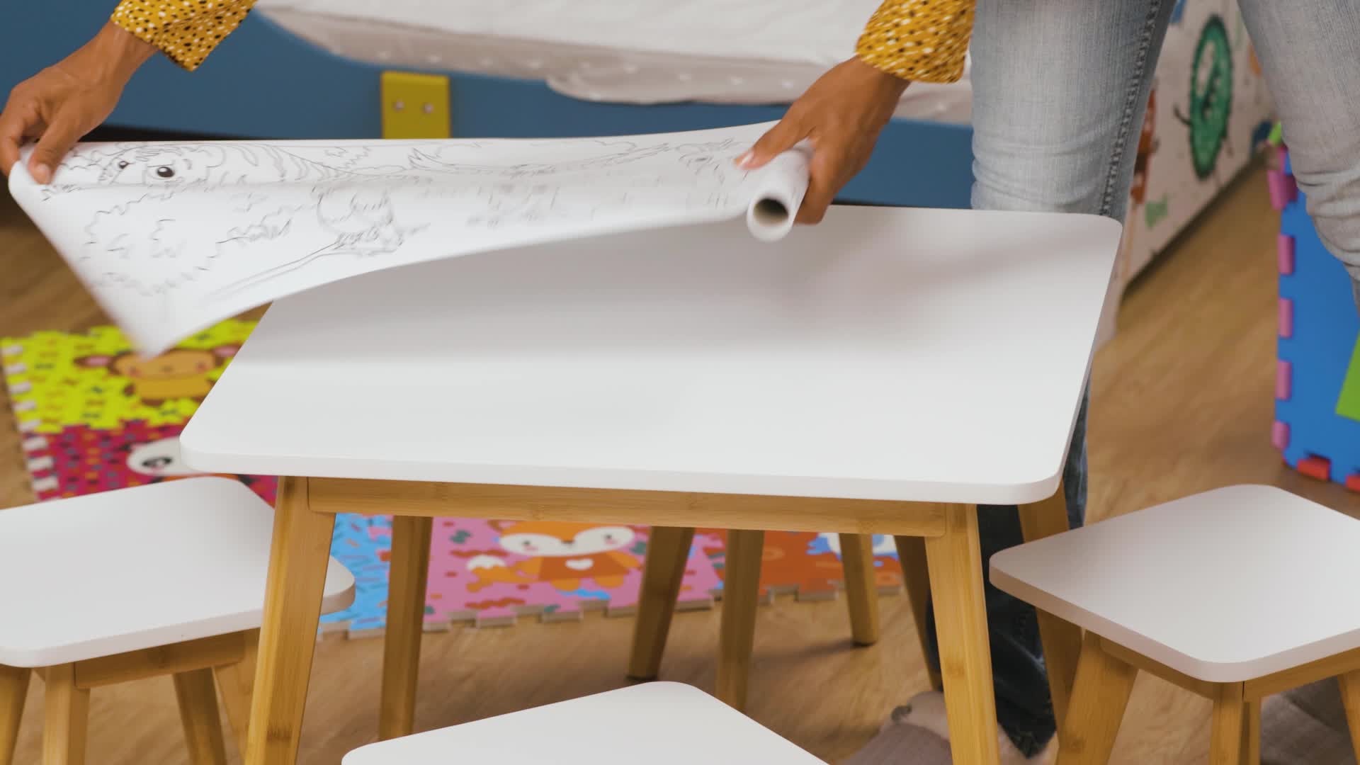 Relaxdays Ausmaltischdecke Kinder, 2er Set, Malpapier 3 m, Produktbild-Vorschau 7