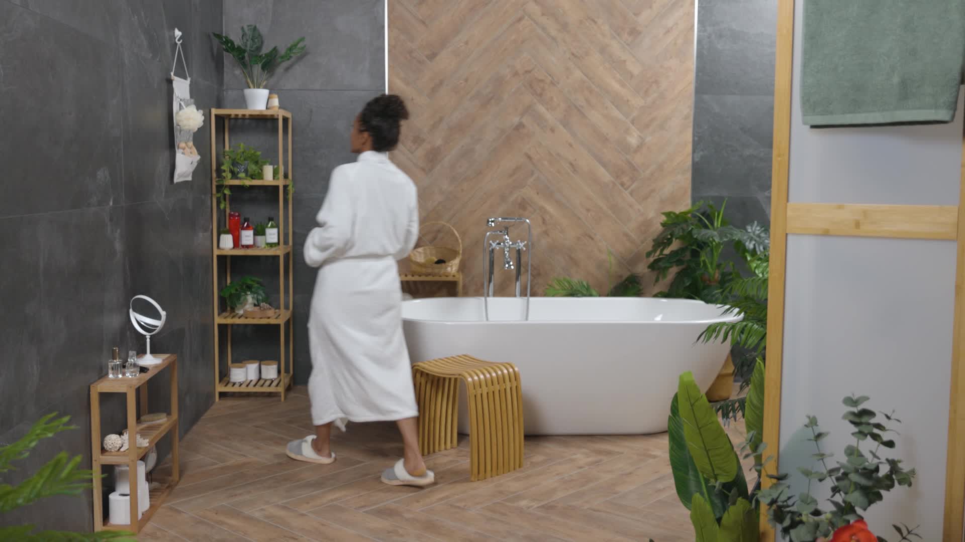 Relaxdays Hängeorganizer, 7 Fächer, 2 Haken, Baumwolle, Produktbild-Vorschau 7