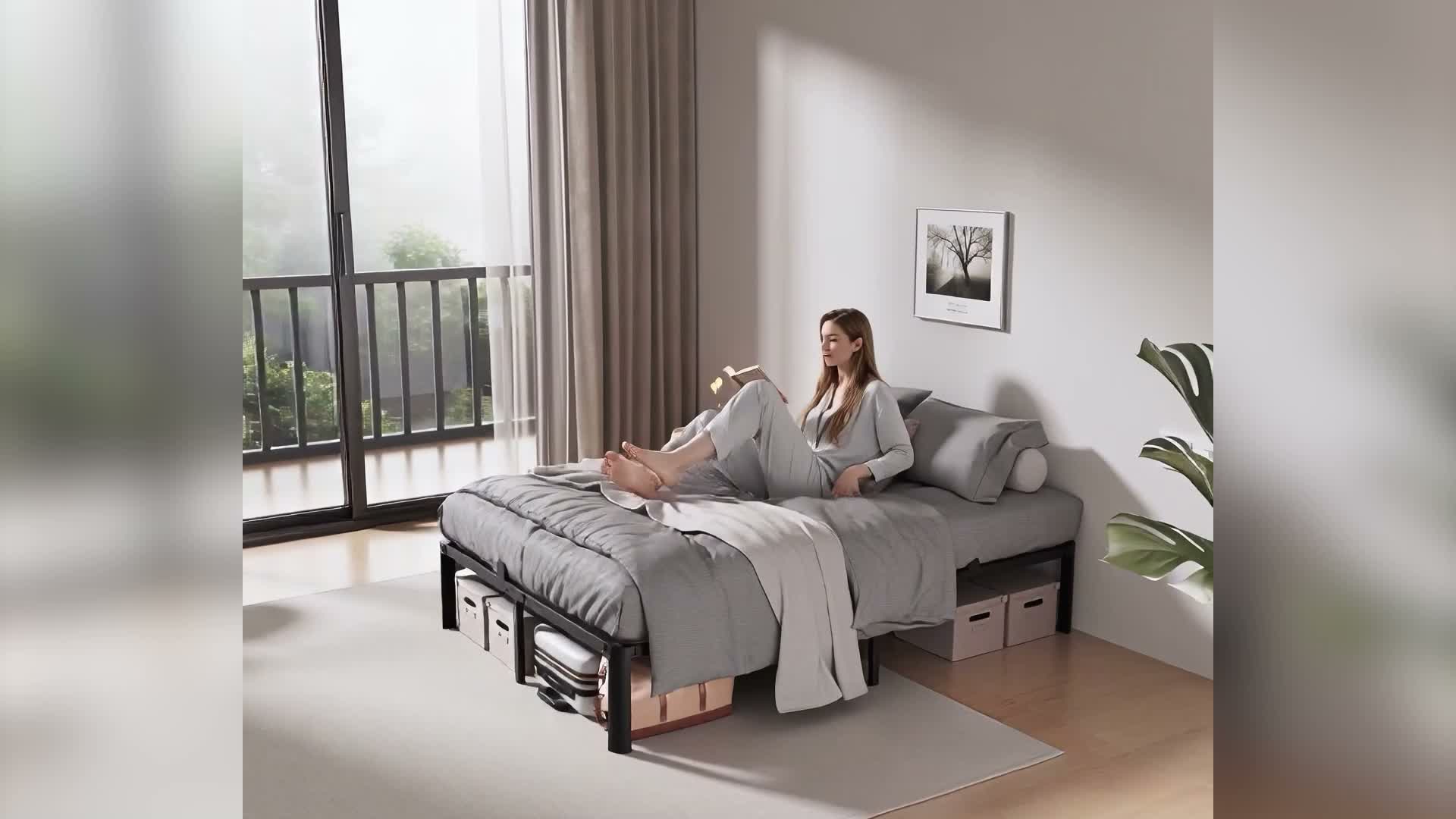 Lit 140 x 190 cm, sommier avec rangement, lits KUTAS avec Voir les images du produit 7