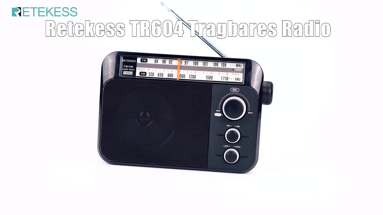 Retekess TR604 Tragbares Radio, FM Radio mit Produktbild-Vorschau 7