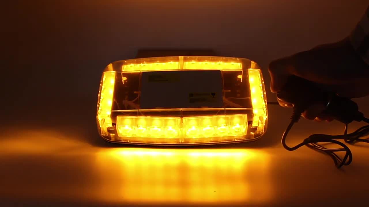 30CM 48 LEDs Warnblinkleuchte, 12V-24V Amber Warnleuchte Produktbild-Vorschau 7