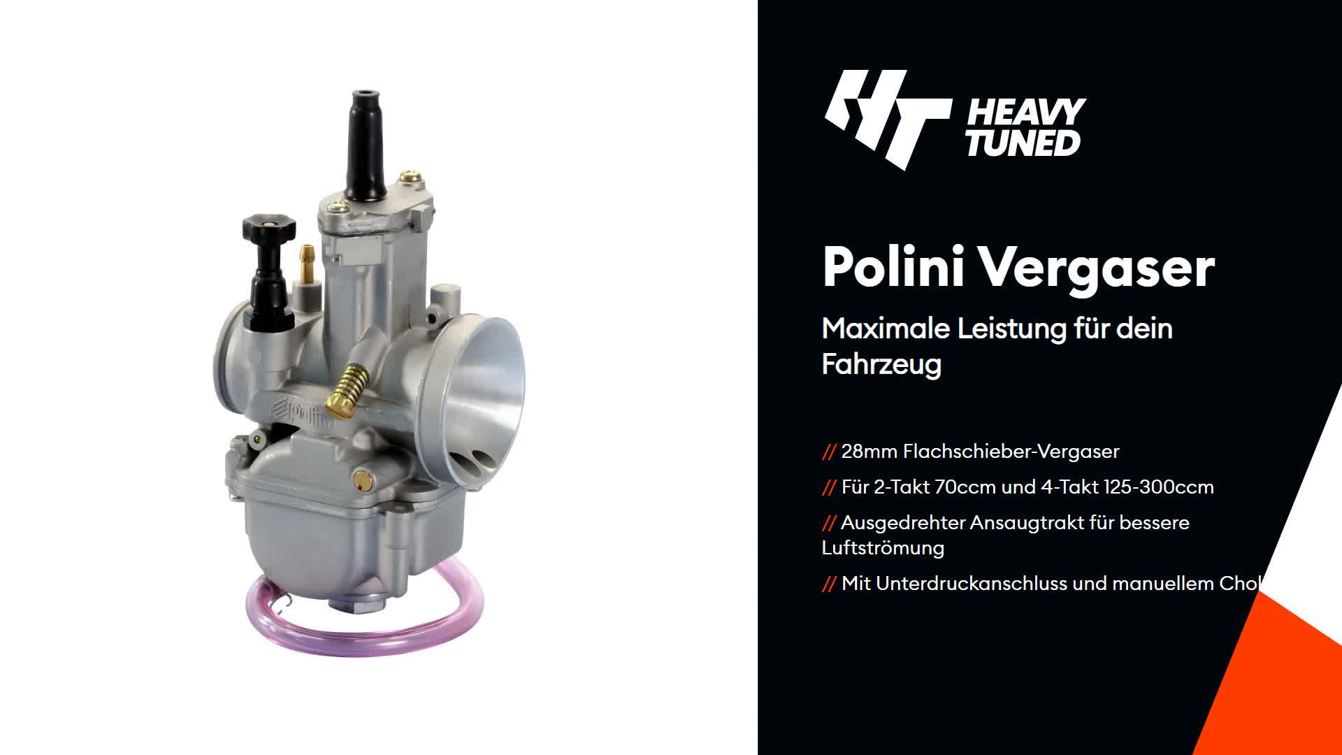 Polini Vergaser Flachschieber Racing 28mm Produktbild-Vorschau 6