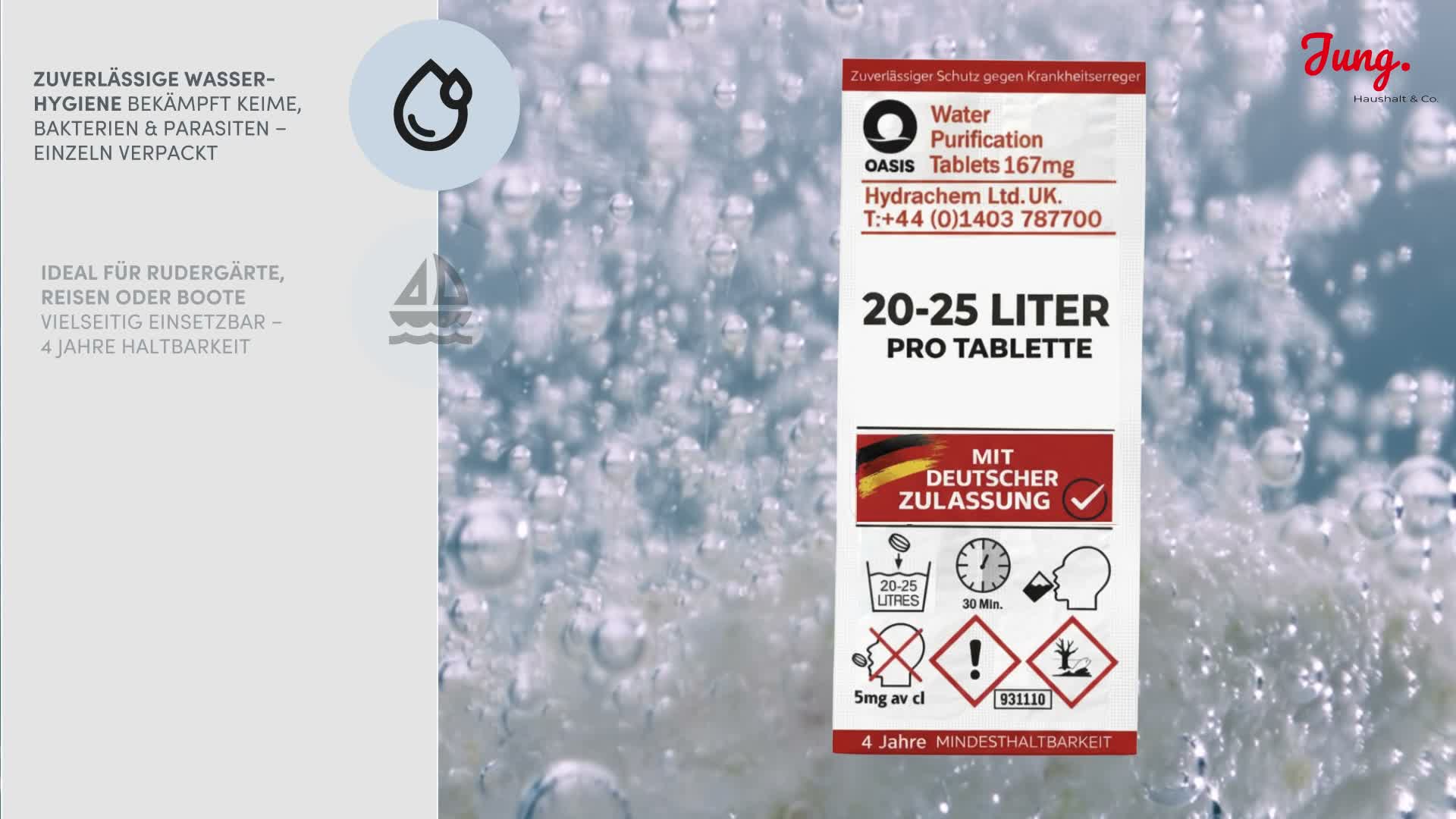 JUNG Oasis 20x25L- 500L Trinkwasseraufbereitung Tabletten Produktbild-Vorschau 7