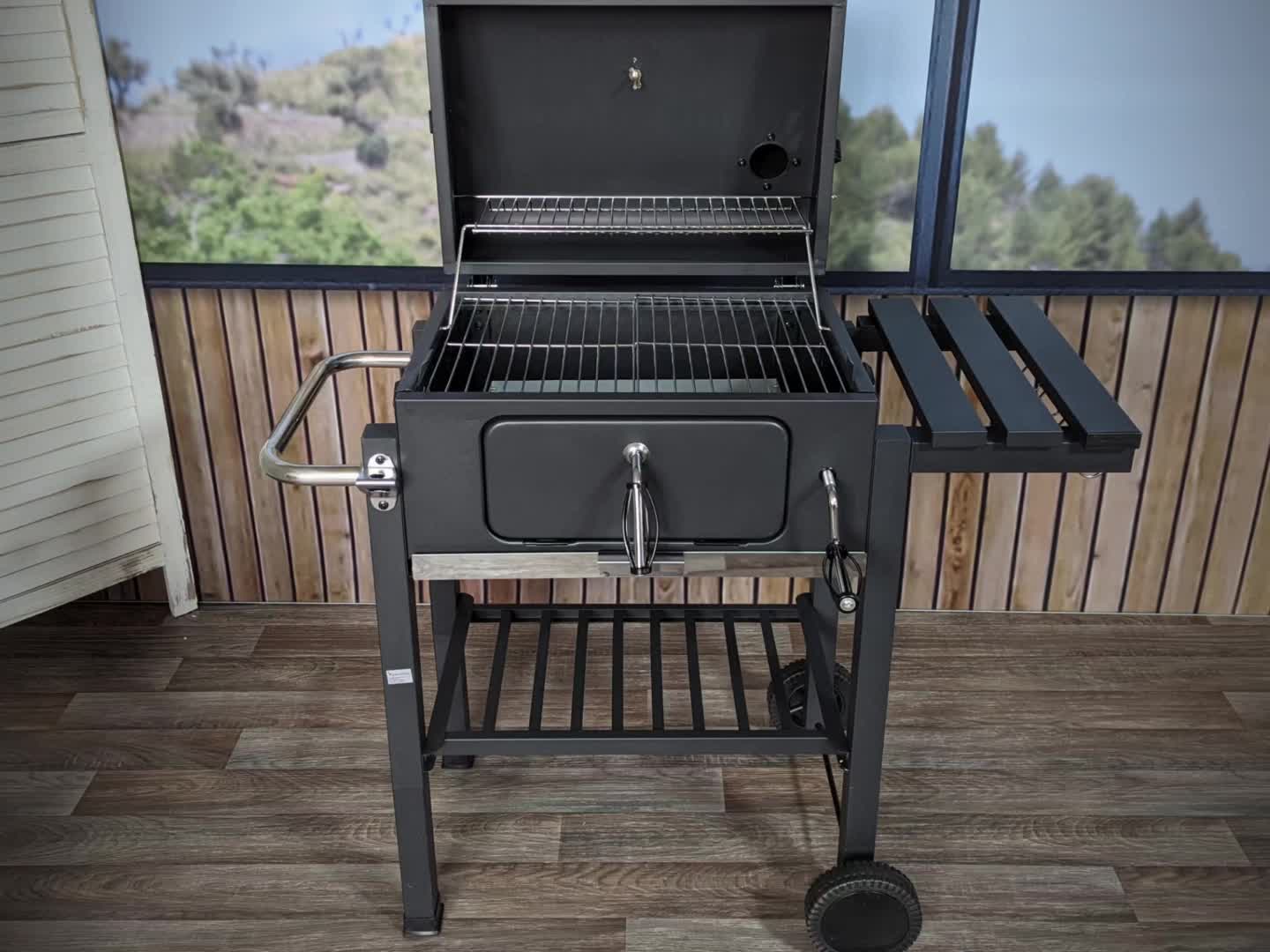 Grillwagen MCW-K93, Holzkohlegrill Standgrill Barbecue BBQ Produktbild-Vorschau 7