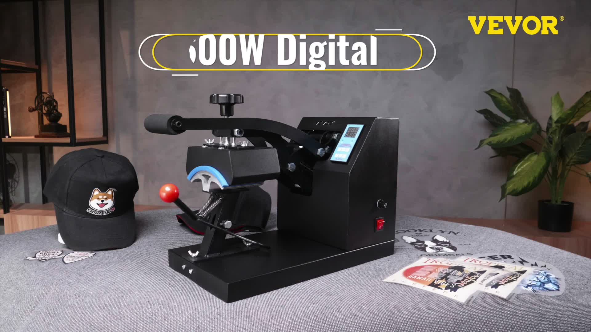 VEVOR Kappenpresse 600 W Mützenpresse Transferpresse Produktbild-Vorschau 7