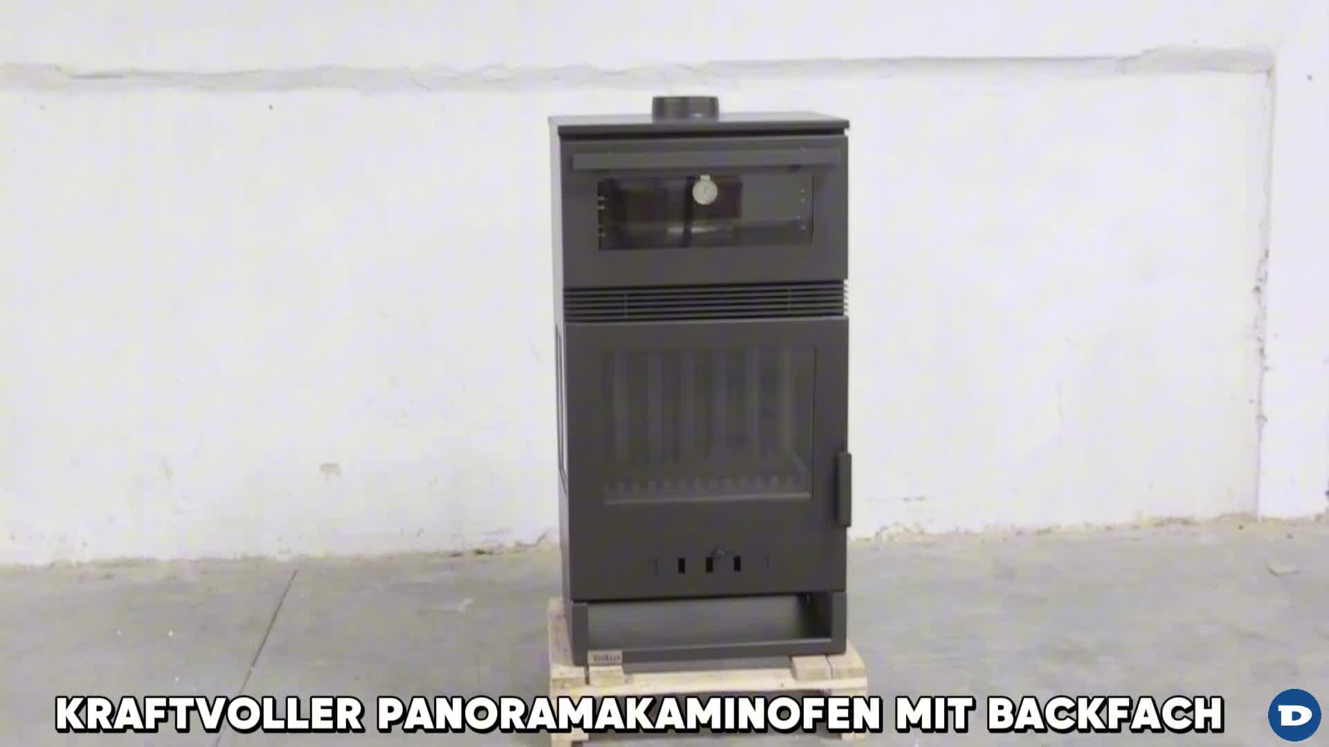 Kaminofen mit Backfach Panoramakamin Dreiseitig Glas 3 Produktbild-Vorschau 7
