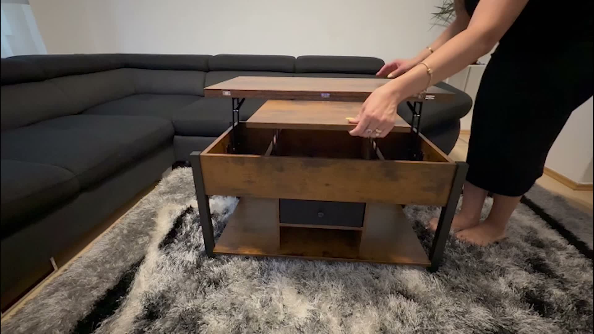 YITAHOME Couchtisch Höhenverstellbar, 4-in-1-ausziehbar Produktbild-Vorschau 7