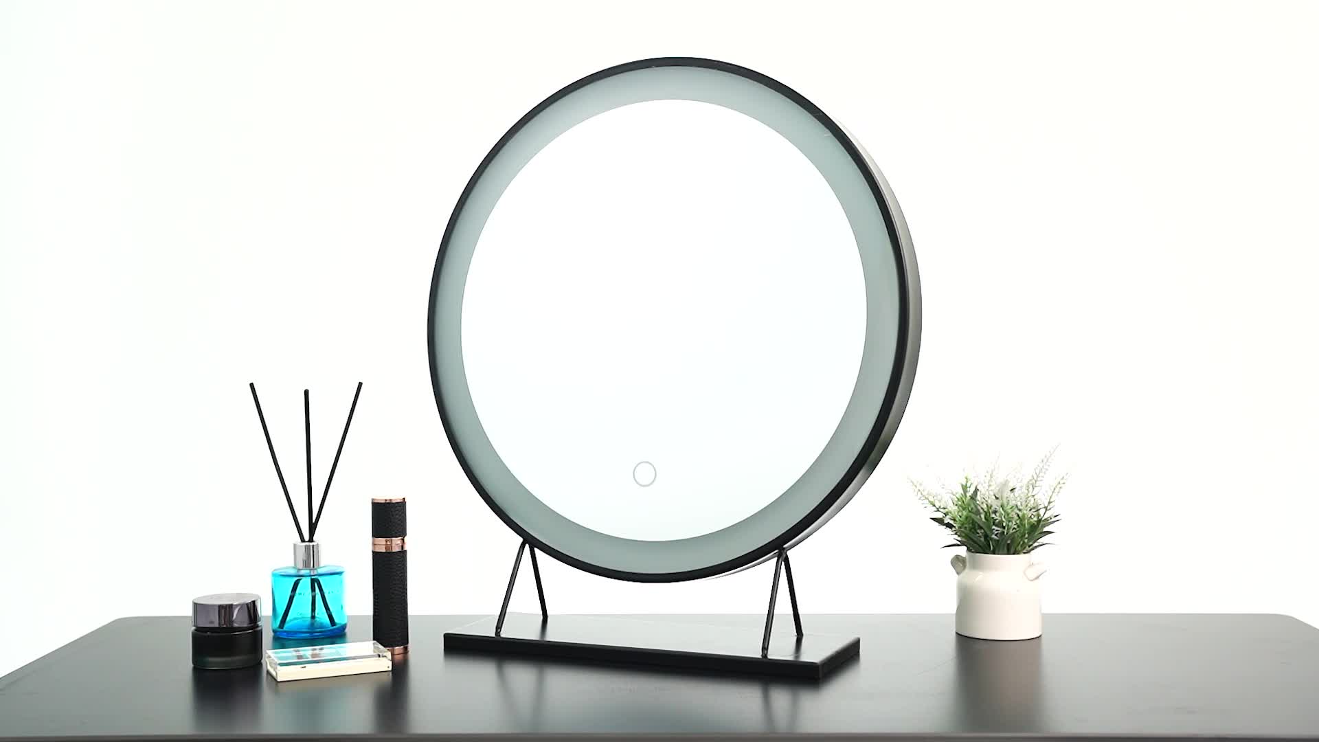 Heilmetz lusterko do makijażu z oświetleniem Φ48cm Czarne Podgląd zdjęcia produktu 7