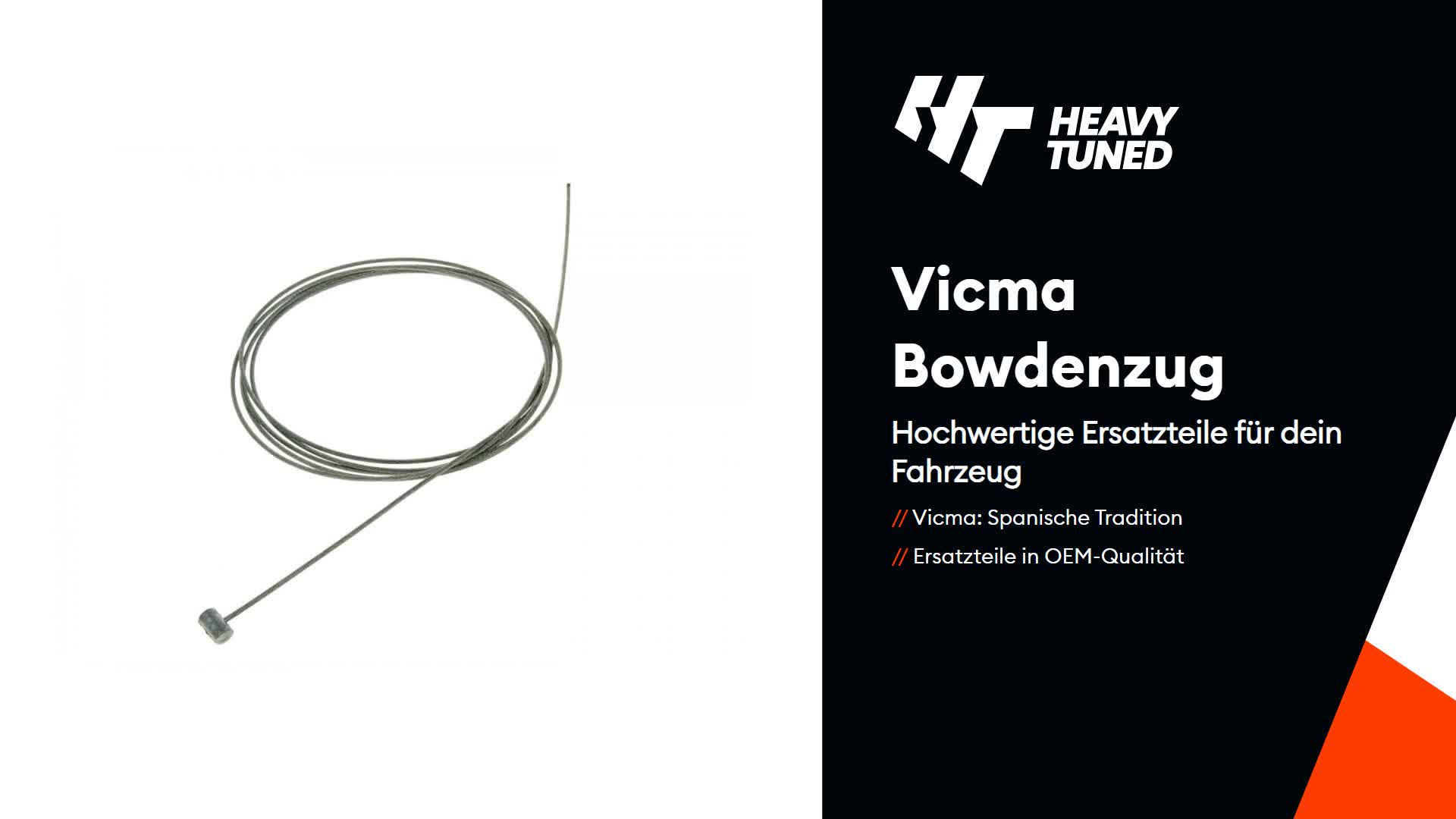 Bowdenzug Innenkabel Vicma 150 cm x 1,3 mm mit Nippel 8 mm Produktbild-Vorschau 2