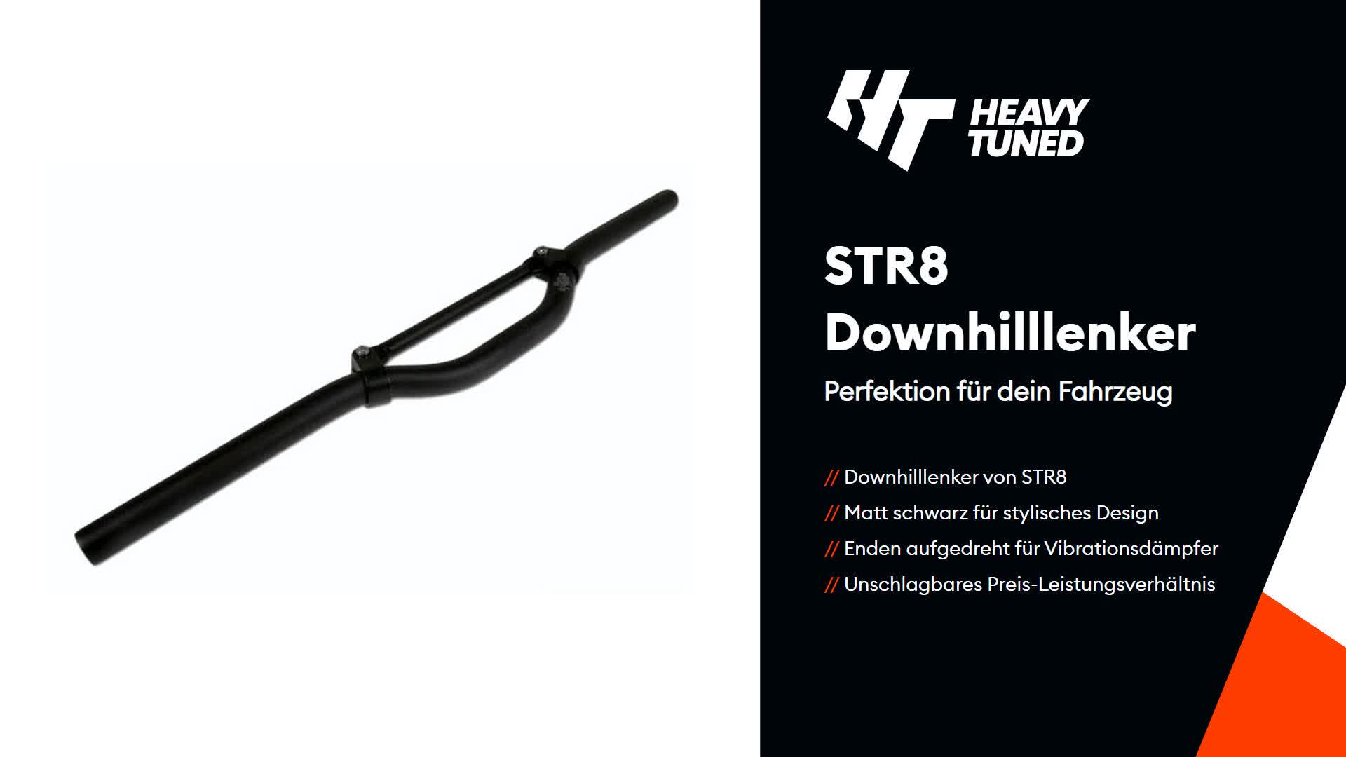 Downhilllenker STR8 matt schwarz STR-003.00/BK für Yamaha Produktbild-Vorschau 2