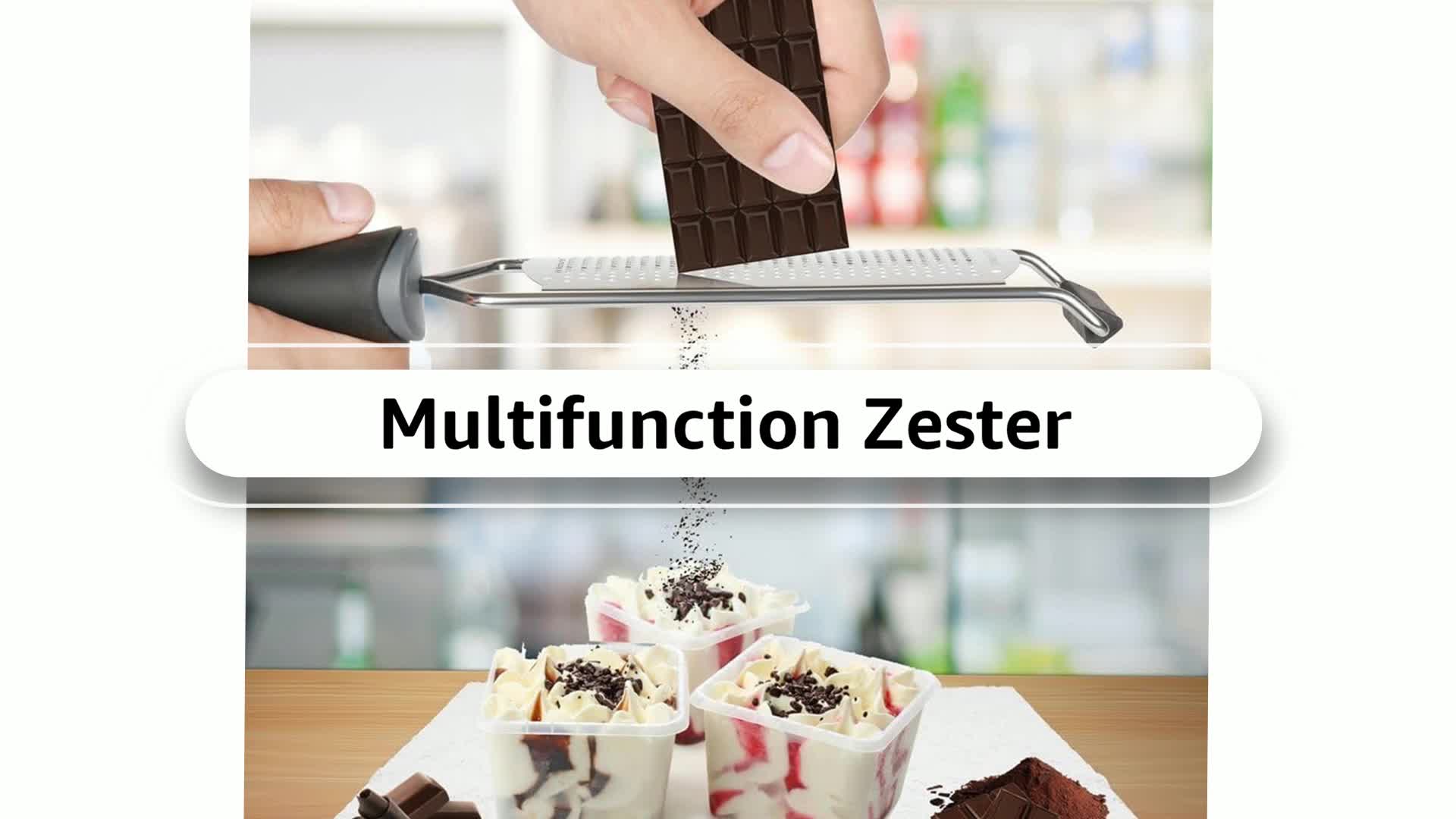 HI NATURE™ Premium Zester Reibe - Käsereibe Edelstahl Produktbild-Vorschau 7
