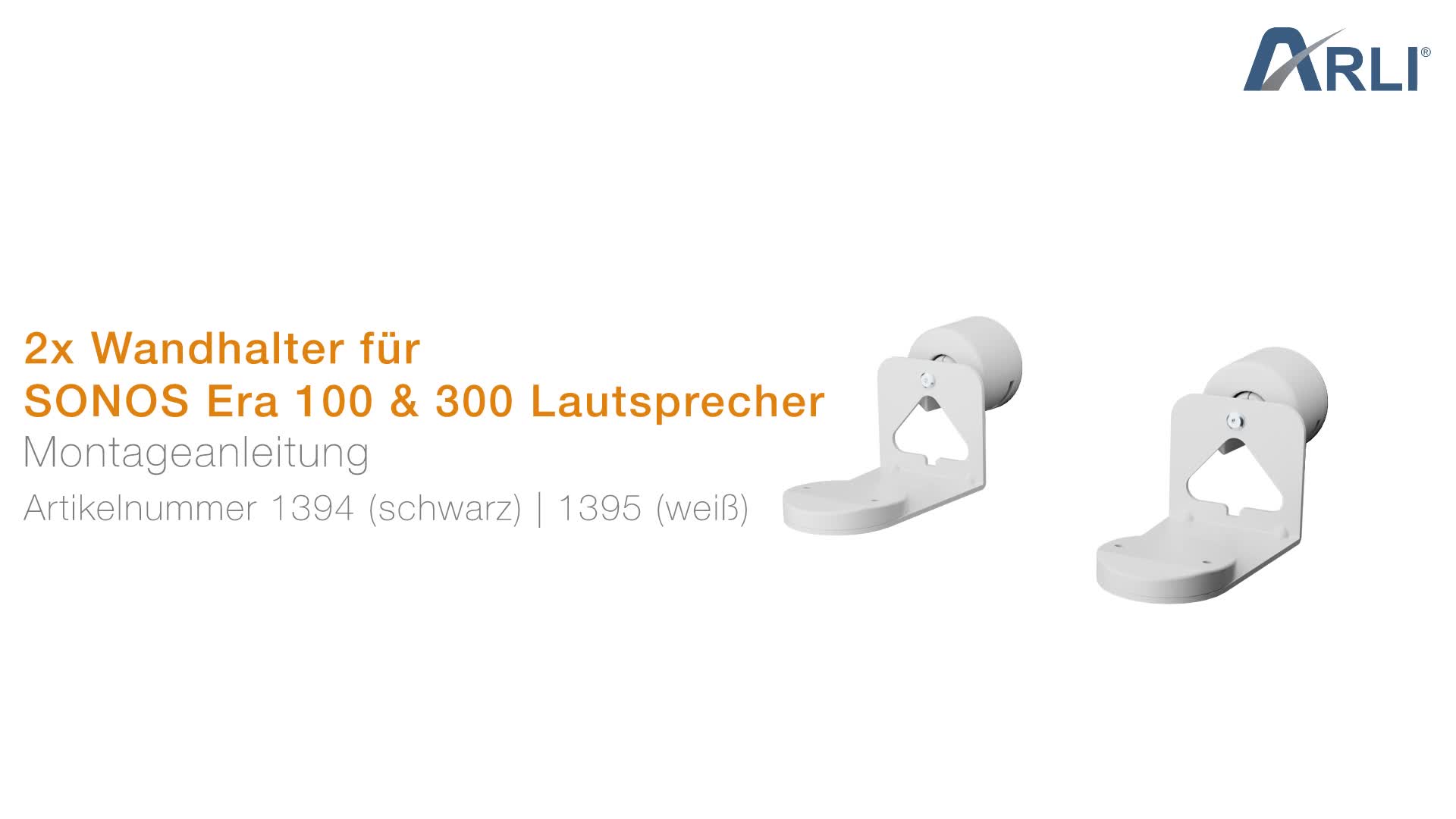 ARLI 2x Wandhalterung kompatibel mit Sonos Era 100 & 300 Produktbild-Vorschau 7