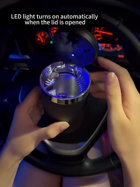 D09C KFZ Autoaschenbecher Aschenbecher LED Beleuchtung Produktbild-Vorschau 7