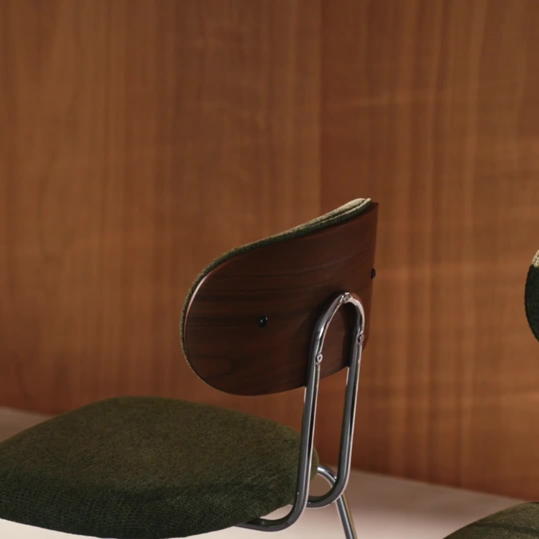 Set 2 sedie in legno tinto noce e tessuto idrorepellente , Anteprima dell’immagine prodotto 7