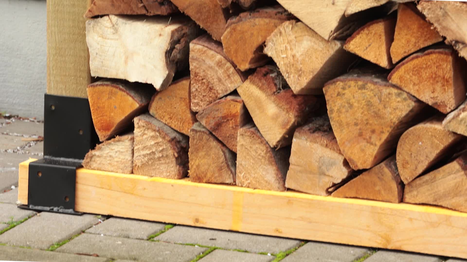 Relaxdays Holzstapelhilfe 4er Set, für Feuerholz, Produktbild-Vorschau 7