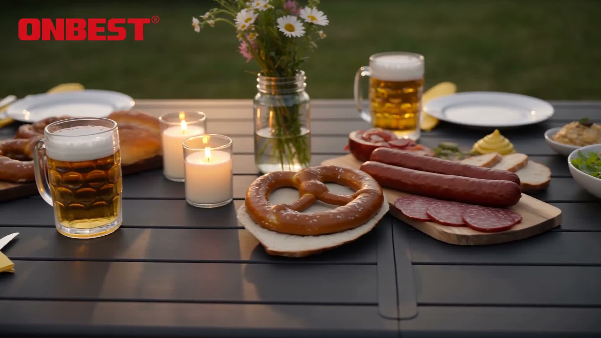 ONBEST Bierzeltgarnitur Woody | klappbar | 300kg | mit Produktbild-Vorschau 7