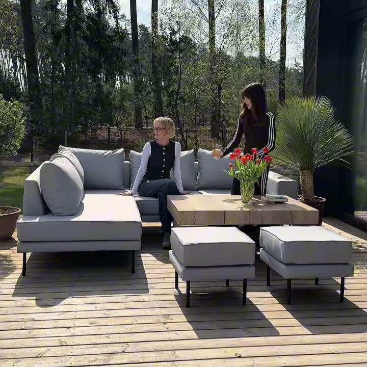 Garten-Ecksofa Volaro S 268x202 cm – Wetterfestes Outdoor & Produktbild-Vorschau 4