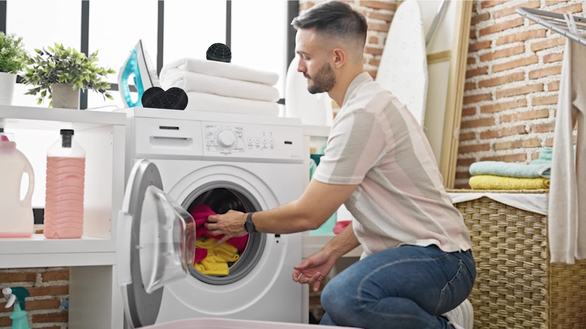 Relaxdays Waschball 4er Set, Waschkugel für Waschmaschine, Produktbild-Vorschau 7