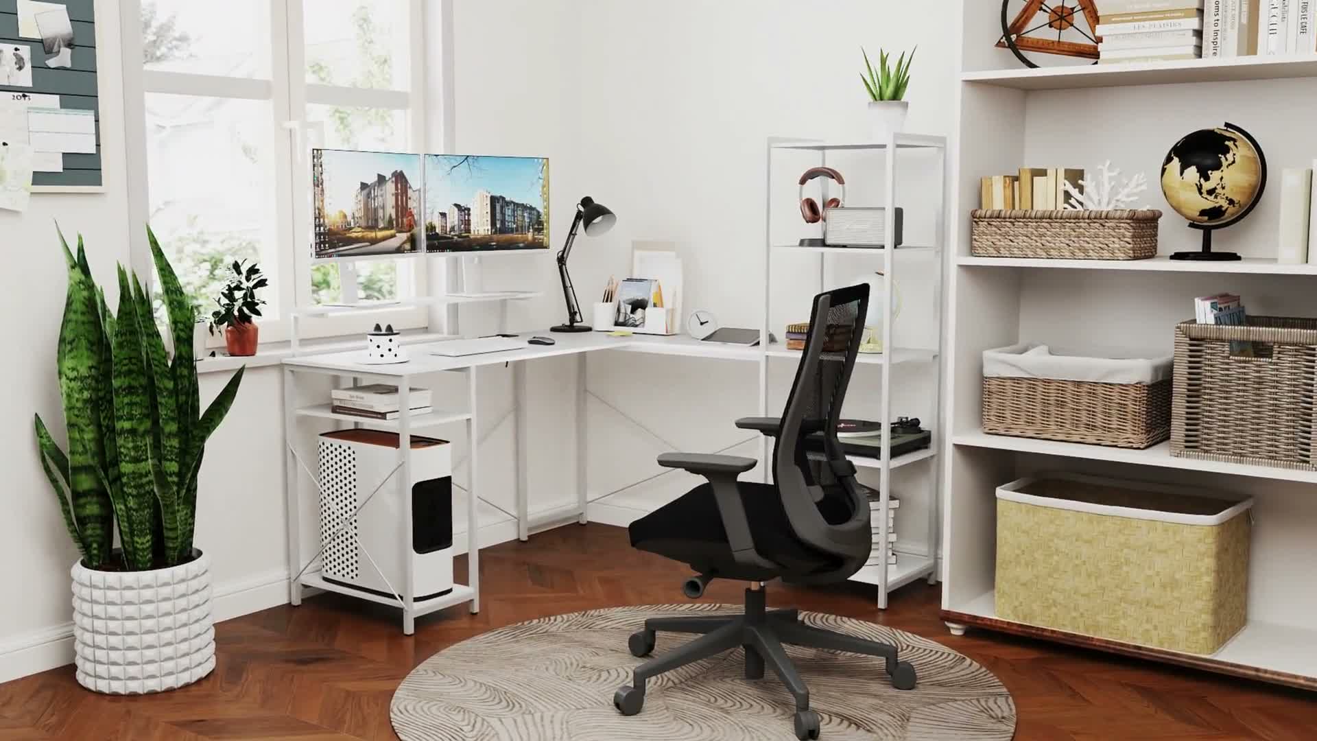HOMCOM Schreibtisch, L-förmiger Computertisch 137 x 140 x Produktbild-Vorschau 7
