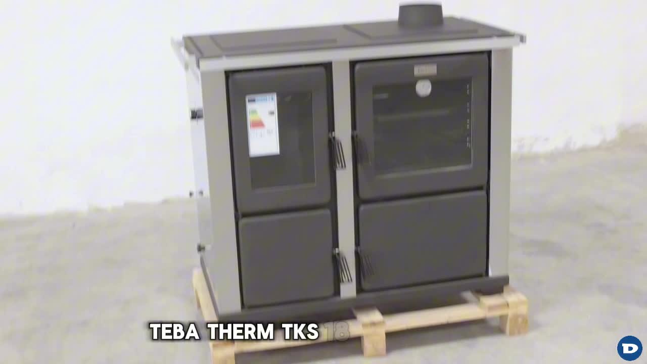 Kaminofen mit Backfach und Herdplatte Teba TKS 18 Rechts Produktbild-Vorschau 7