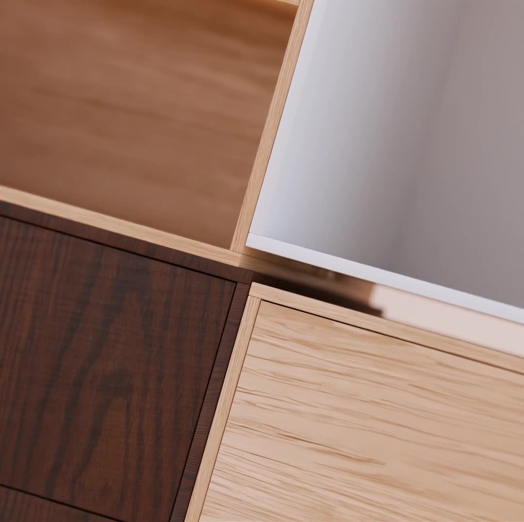 Libreria, modulo di stoccaggio in legno 2 mensole, Quercia Anteprima dell’immagine prodotto 7