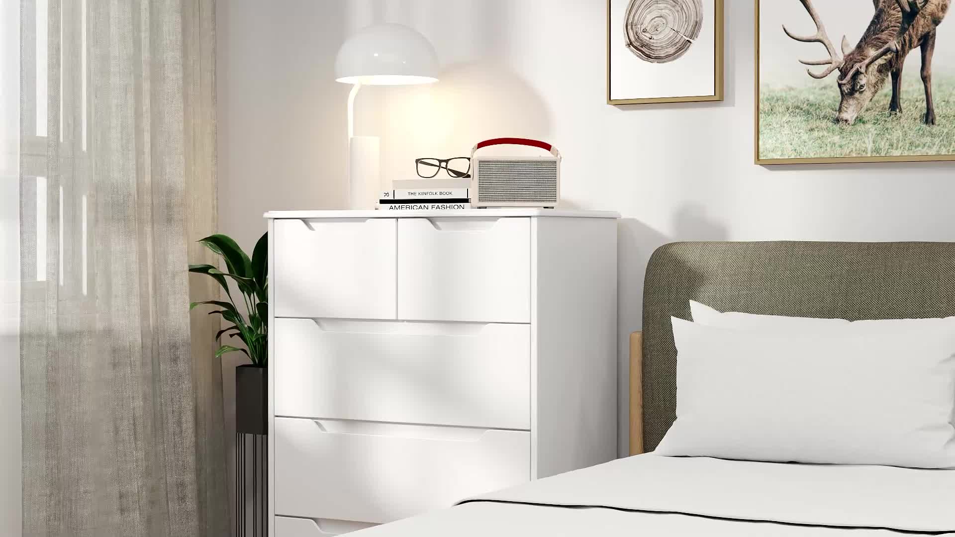 Bealife Kommode 72x41x94 cm | 3 + 2 Schubladen | Weiß | Aus Produktbild-Vorschau 7