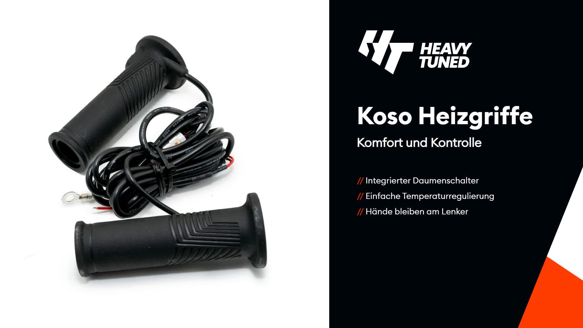 Koso Heizgriffe HG-17 22mm 7/8 Zoll + 25,4mm 1 Zoll L 120mm Produktbild-Vorschau 7