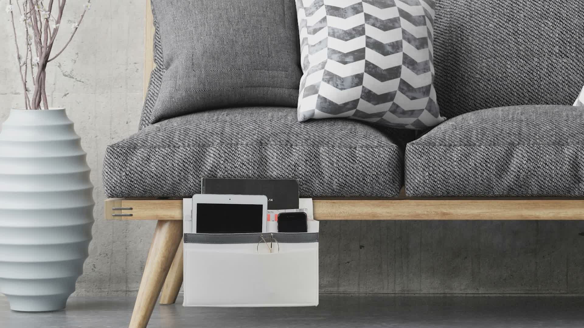 Relaxdays Betttasche, zum Einhängen, 6 Fächer, 4 Produktbild-Vorschau 7