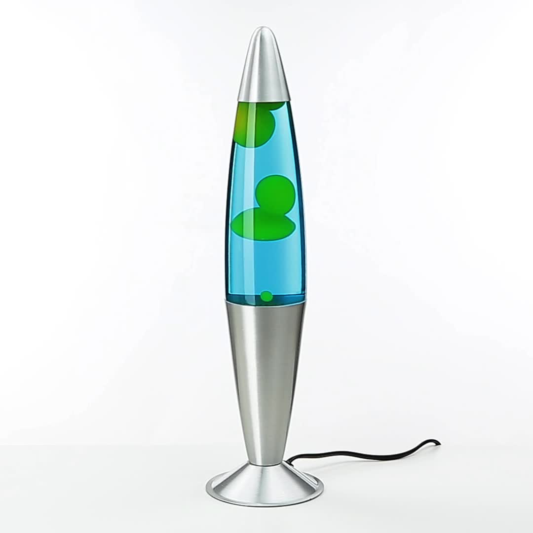 JENNY Dekorative Lavalampe Blau Gelb Silber H:42cm G9 Produktbild-Vorschau 7