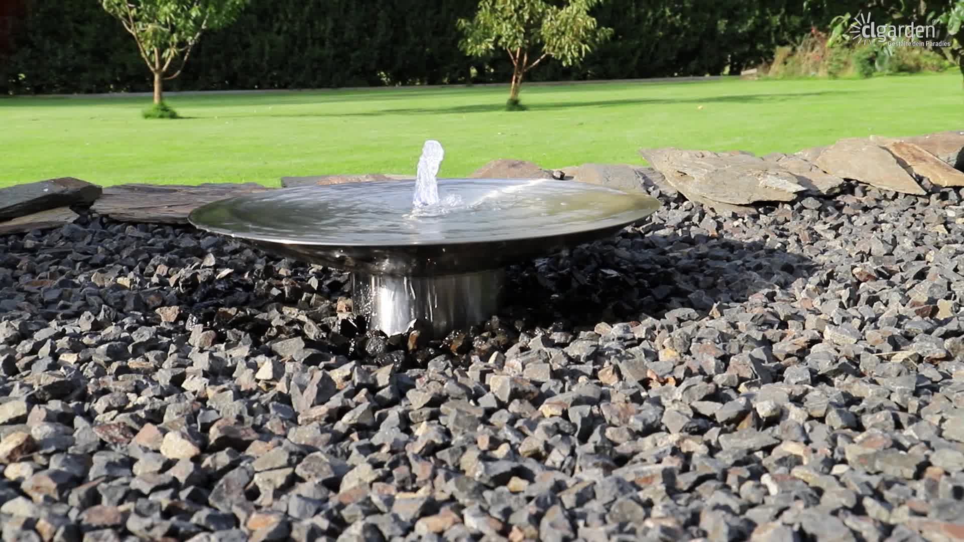 CLGarden Edelstahl Springbrunnen Wasserschale EWS60 Garten Produktbild-Vorschau 7